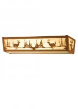 Meyda White 67743 - 30"W Deer at Lake Vanity Light