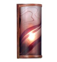 Meyda White 70872 - 5.5"W Cylinder Chambord Swirl Fused Glass Wall Sconce