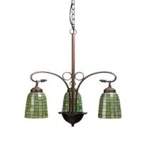 Meyda White 74054 - 24"W Terra Verde 3 LT Chandelier