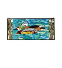 Meyda White 77712 - 35"W X 16"H Wood Ducks Stained Glass Window