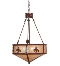 Meyda White 82337 - 24"W Trails End Inverted Pendant