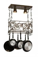 Meyda White 82756 - 24"L Whispering Pines Pot Rack